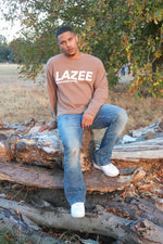 LAZEE Brown Waffle Knit — on model